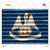 Louisiana Flag Novelty Rectangle Sticker Decal