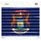 Michigan Flag Novelty Rectangle Sticker Decal