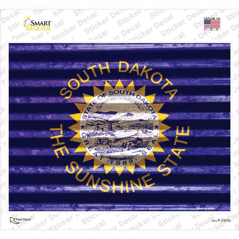South Dakota Flag Novelty Rectangle Sticker Decal