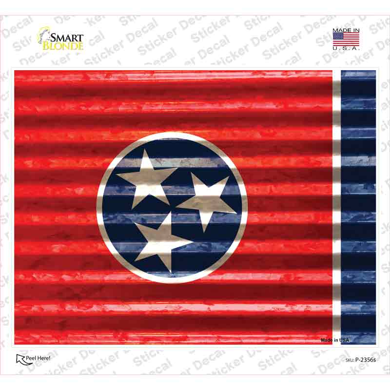 Tennessee Flag Novelty Rectangle Sticker Decal