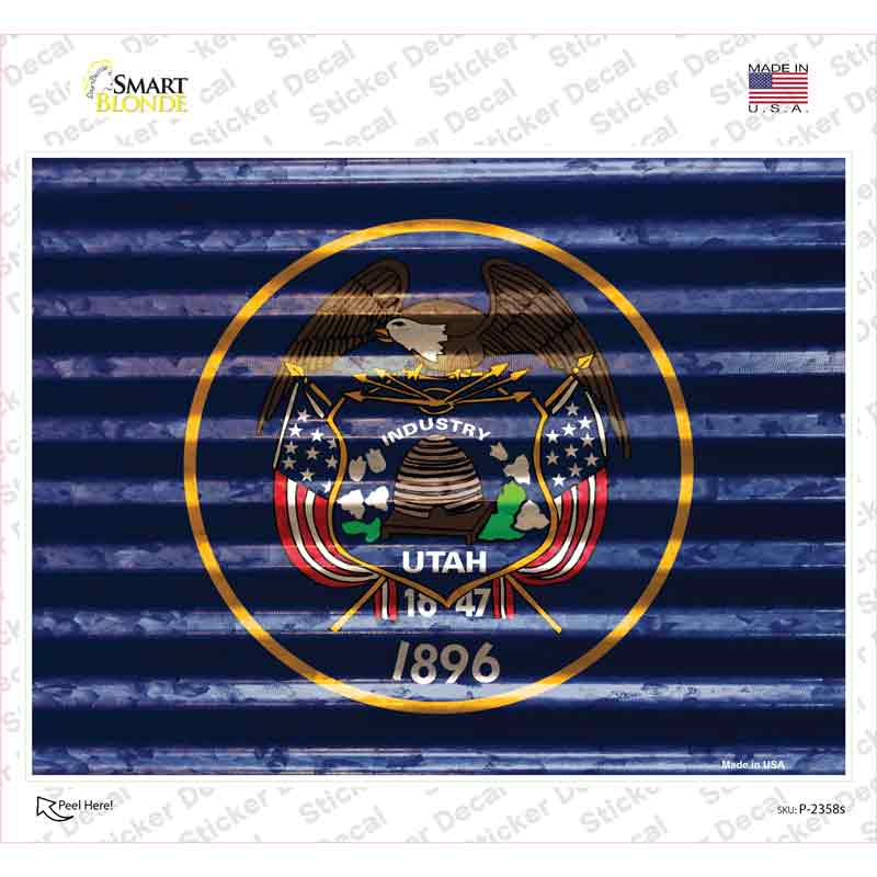 Utah Flag Novelty Rectangle Sticker Decal