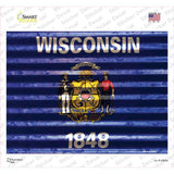 Wisconsin Flag Novelty Rectangle Sticker Decal