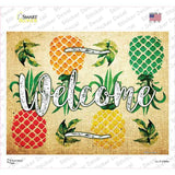 Welcome Pineapples Novelty Rectangle Sticker Decal