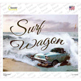 Surf Wagon Vintage Novelty Rectangle Sticker Decal
