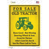 For Sale Old Tractor Novelty Rectangle Sticker Decal