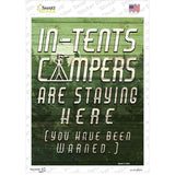 In Tents Campers Pun Novelty Rectangle Sticker Decal