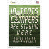 Green In Tents Campers Novelty Rectangle Sticker Decal