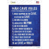 Man Cave Rules Novelty Rectangular Sticker Decal