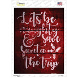 Lets Be Naughty Novelty Rectangle Sticker Decal