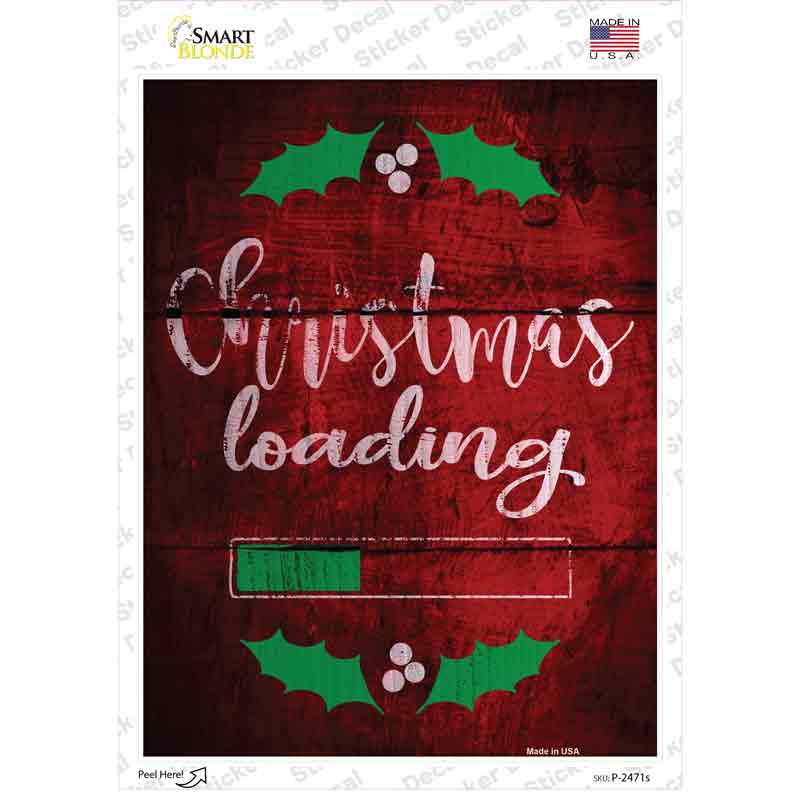 Christmas Loading Novelty Rectangle Sticker Decal