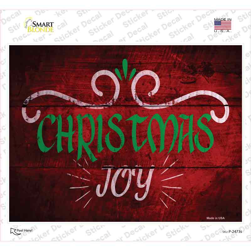 Christmas Joy Novelty Rectangle Sticker Decal
