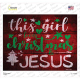 This Girl Loves Christmas Red Novelty Rectangle Sticker Decal