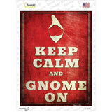 Keep Calm & Gnome On Novelty Rectangle Sticker Decal