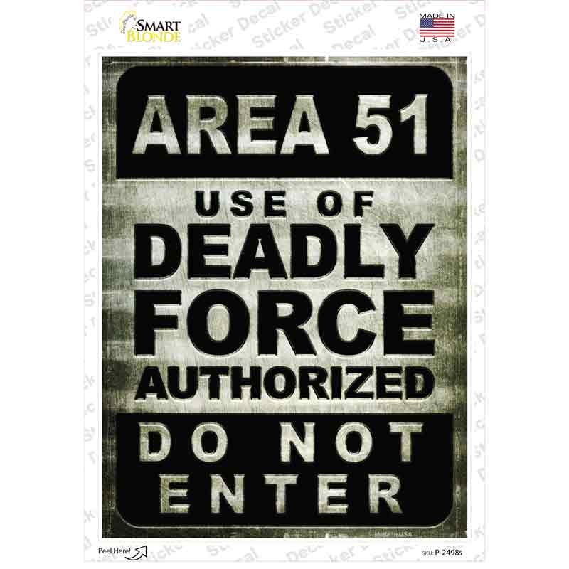 Area 51 Novelty Rectangle Sticker Decal