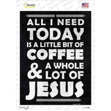 Coffee & Jesus Novelty Rectangle Sticker Decal
