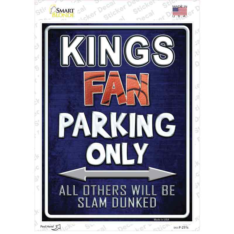 Kings Purple Novelty Rectangle Sticker Decal