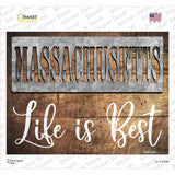 Massachusetts Stencil Life is Best Novelty Rectangle Sticker Decal
