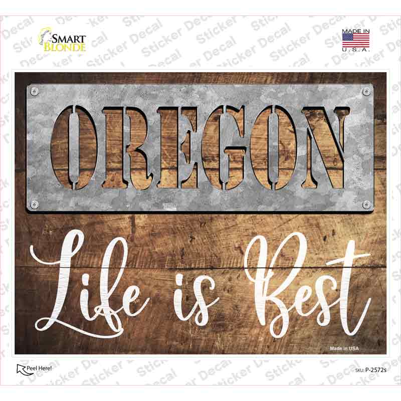 Oregon Stencil Life is Best Novelty Rectangle Sticker Decal