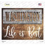 Washington Stencil Life is Best Novelty Rectangle Sticker Decal