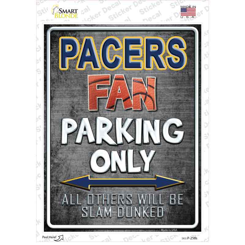 Pacers Novelty Rectangle Sticker Decal