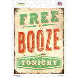 Free Booze Tonight Novelty Rectangle Sticker Decal
