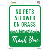 No Pets Allowed on Grass Novelty Rectangle Sticker Decal