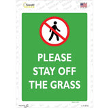 Please Stay Off Grass Novelty Rectangle Sticker Decal