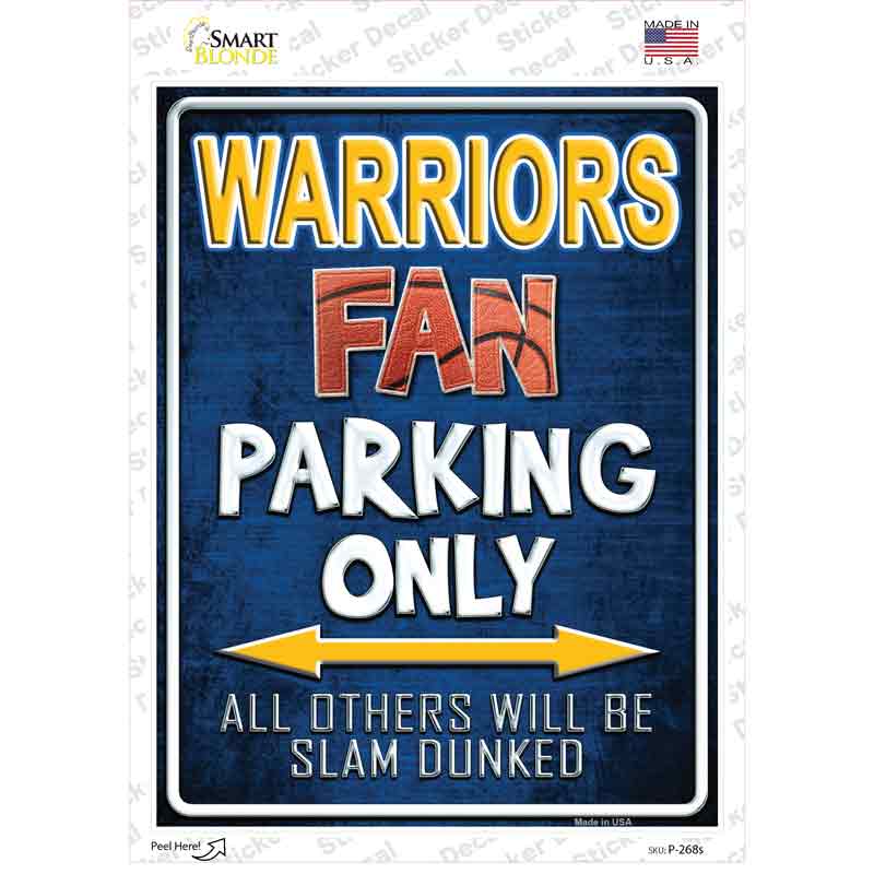Warriors Novelty Rectangle Sticker Decal