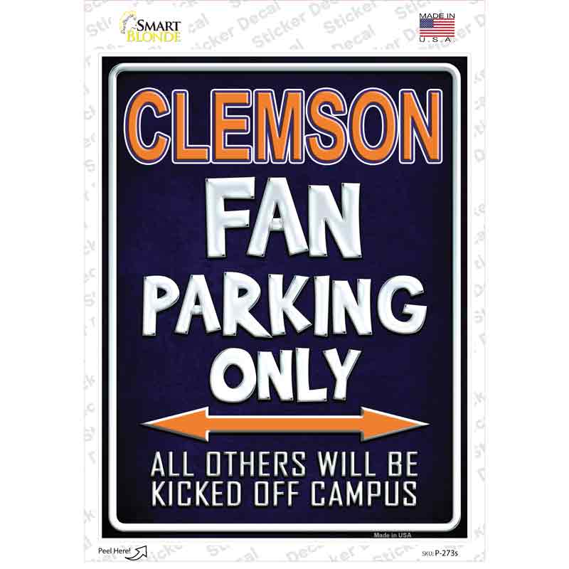 Clemson Novelty Rectangle Sticker Decal