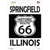 Springfield Illinois Historic Route 66 Novelty Rectangle Sticker Decal