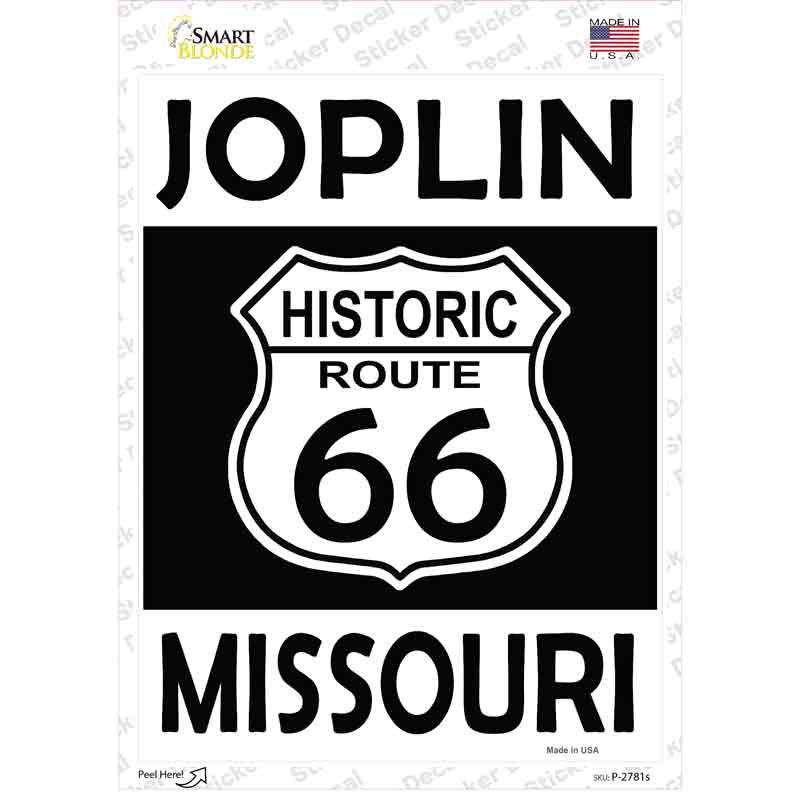Joplin Missouri Historic Route 66 Novelty Rectangle Sticker Decal