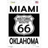 Miami Oklahoma Historic Route 66 Novelty Rectangle Sticker Decal