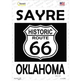 Sayre Oklahoma Historic Route 66 Novelty Rectangle Sticker Decal