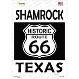 Shamrock Texas Historic Route 66 Novelty Rectangle Sticker Decal