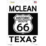 McLean Texas Historic Route 66 Novelty Rectangle Sticker Decal