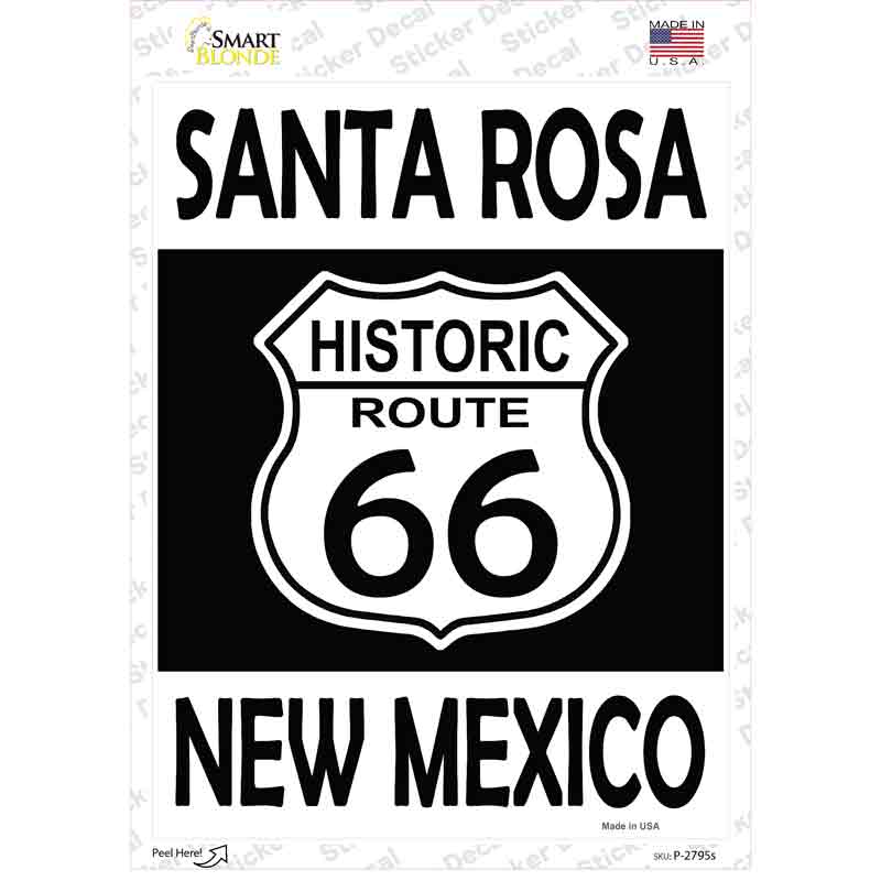 Santa Rosa New Mexico Historic Route 66 Novelty Rectangle Sticker Decal