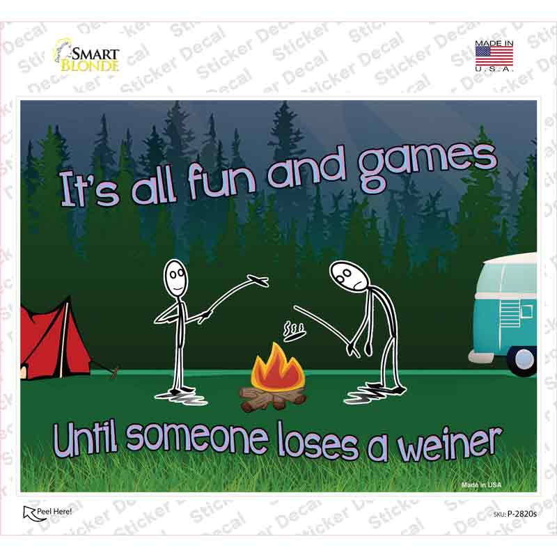 All Fun and Games Novelty Rectangle Sticker Decal