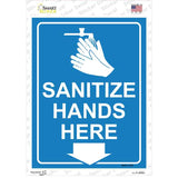 Sanitize Hands Here Novelty Rectangle Sticker Decal