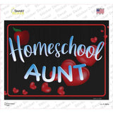 Homeschool Aunt Heart Novelty Rectangle Sticker Decal