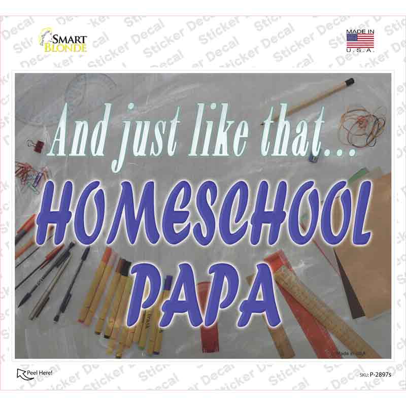 Homeschool Papa Novelty Rectangle Sticker Decal