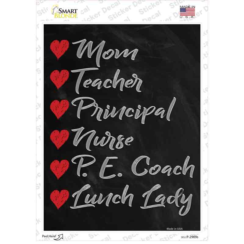 Love Education Novelty Rectangle Sticker Decal