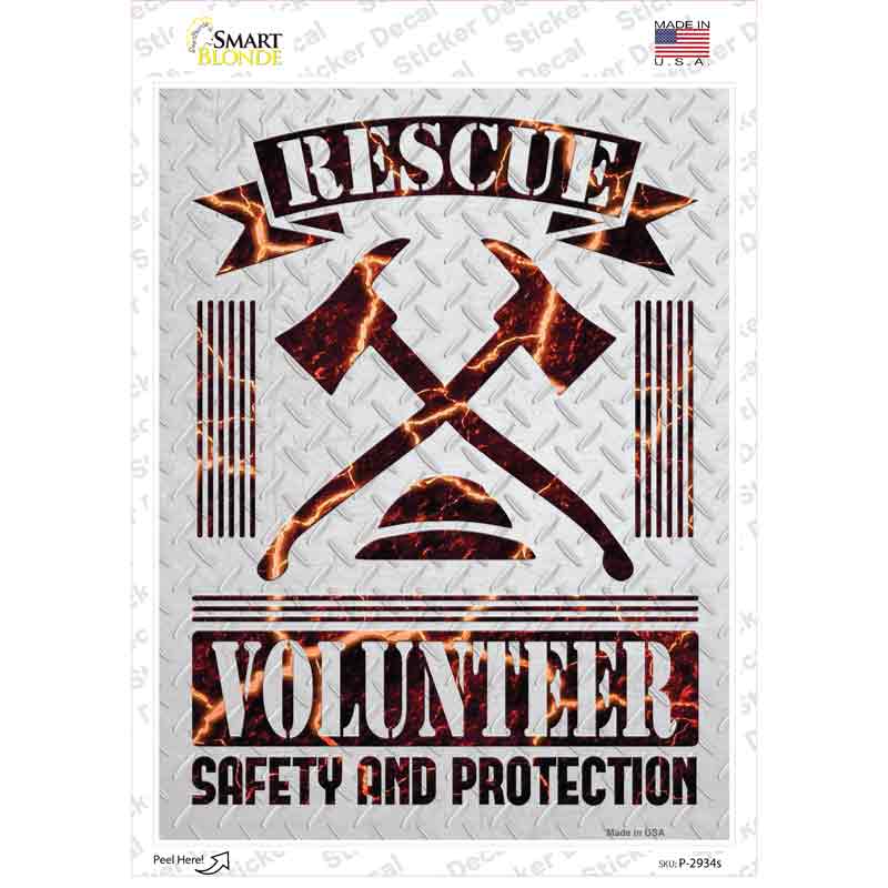 Rescue Volunteer Novelty Rectangle Sticker Decal