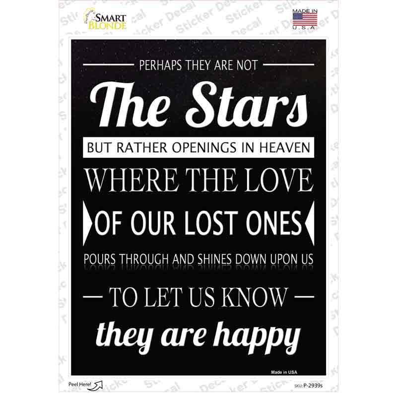 Stars They Are Happy Novelty Rectangular Sticker Decal