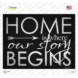 Home Our Story Begins Novelty Rectangular Sticker Decal