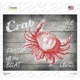 Crab Fresh off the Boat Novelty Rectangle Sticker Decal