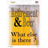 Retirement & Beer Novelty Rectangle Sticker Decal