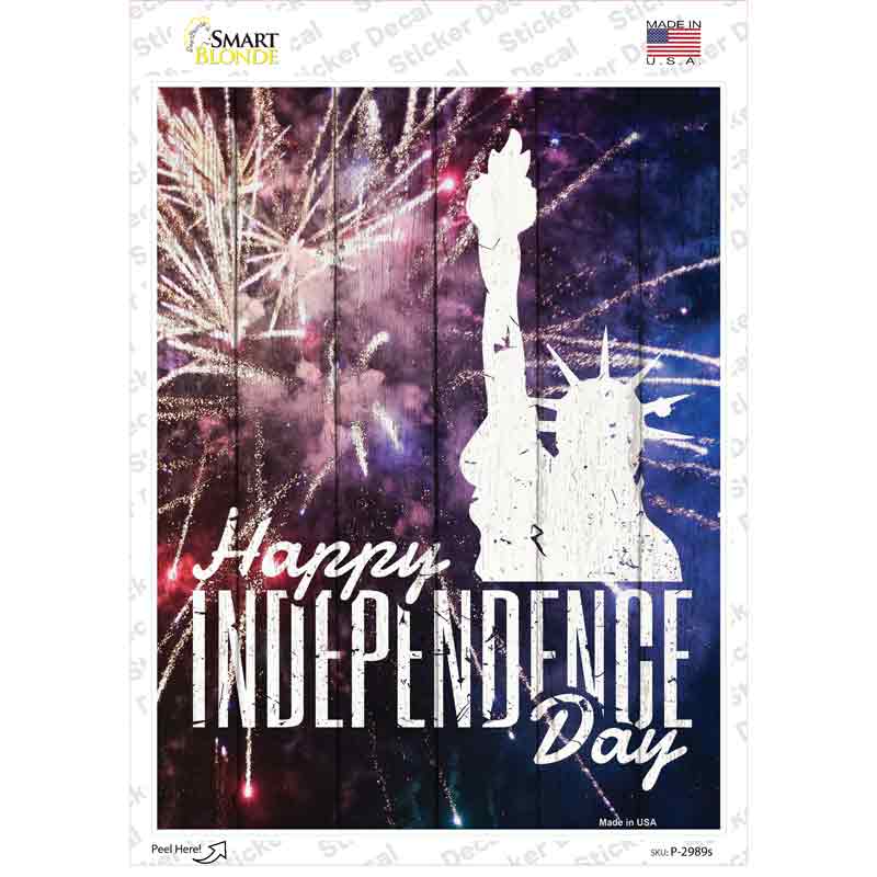 Happy Independence Day Novelty Rectangle Sticker Decal