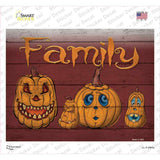 Family Cartoon Pumpkins Novelty Rectangle Sticker Decal