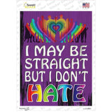 Straight But Dont Hate Novelty Rectangle Sticker Decal