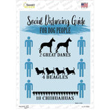 Social Distancing For Dog People Novelty Rectangle Sticker Decal